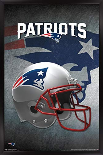 Trends International NFL New England Patriots   Helmet 16 Wall Poster  22 375  x 34   Black Framed Version