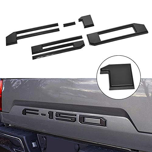 Tailgate Inserts Letters Compatible for F150 2018 2020  3D Raised   Strong Adhesive Decals Letters  Tailgate Emblems Inserts Letters   Black with Black Outline
