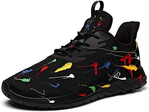 Soulsfeng Womens Running Shoes Lightweight Breathable Tennis Shoes Non Slip Fashion Walking Sneakers US 7 Black