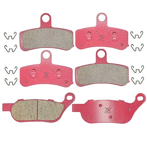 SYUU Motorcycle Replacement Front Rear Ceramic Brake Pads Brakes for Harley Davidson Dyna FXDF Fat Bob FXDL Low Rider 2008 2017 FXDLS Dyna Low Rider S 2017 FA457F FA457F FA458R