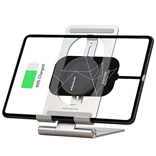 Nillkin PowerHold Tablet Wireless Charging Stand and Wireless Charging Receiver 10W Compatible for iPad Air 1st to 3nd  iPad 1st to 7th  iPad Pro 9 7 and iPad Pro 10 5   Black