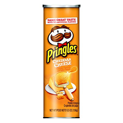 Pringles Potato Crisps Chips Cheddar Cheese Flavored 5-5 oz Can Pringles Potato Crisps Chips Cheddar Cheese Flavored 5-5 oz Can