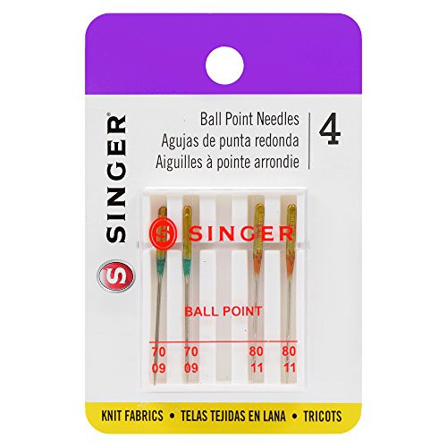 SINGER 4847 Universal Ball Point Machine Needles  Assorted Sizes  4-Count
