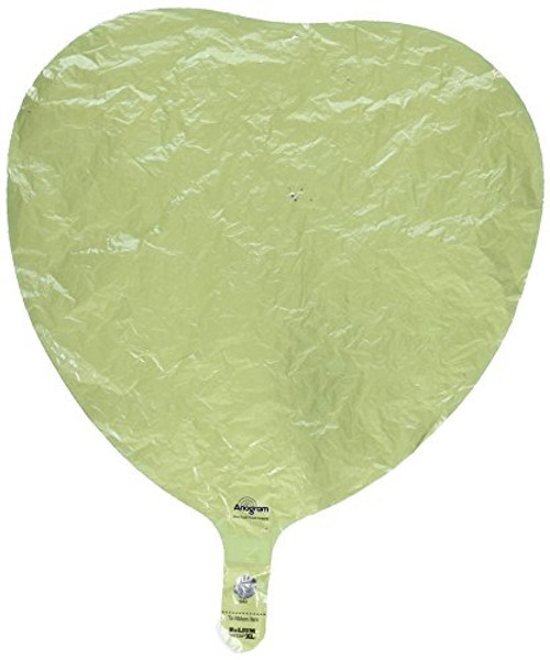 Anagram International Heart-Flat Foil Balloon 18 Leaf Green Anagram International Heart-Flat Foil Balloon 18 Leaf Green