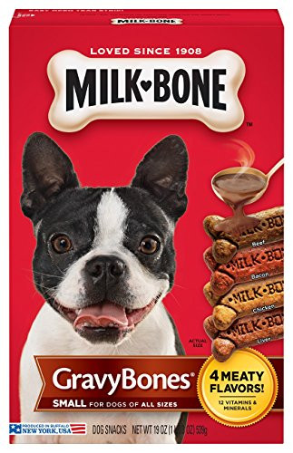 Milk-Bone Gravy Bones Dog Treats  4 Meat Flavors Variety Pack  19 Ounce Box