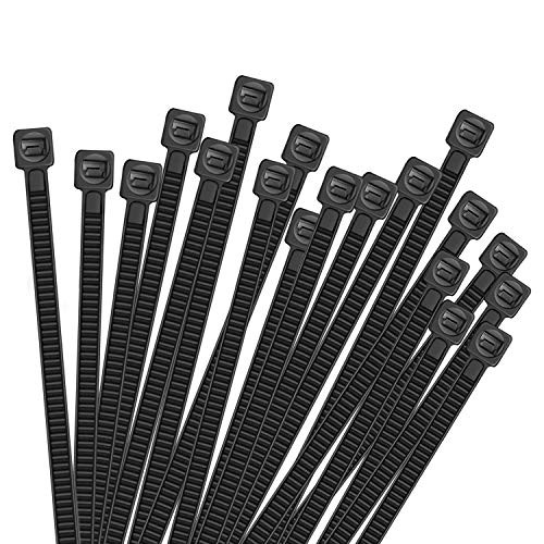 TEVADO 100 Pack Cable Zip Ties Heavy Duty 12 Inch  Premium Plastic Wire Ties with 50 Pounds Tensile Strength  Multi-Purpose Self-Locking Black Nylon Zip Ties for Indoor and Outdoor