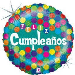 Betallic 86868 Cumpleanos Bolas Holo Flat Balloon  18