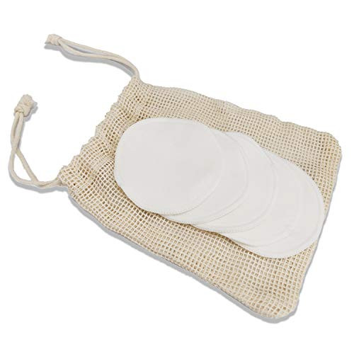5 Pcs Cotton Pad Reusable Cotton Rounds Face Pads for Makeup Remover Eye Makeup Remover Beautywith Washable Laundry Bag