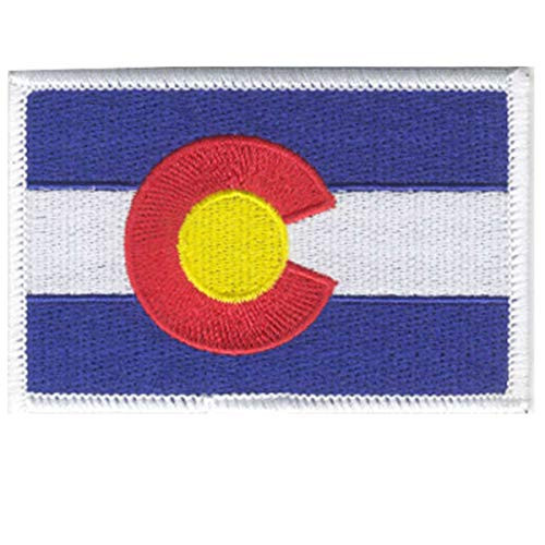 Strange Cargo Colorado State Flag Fully Embroidered Patch 1-5  x 2-5  Full Color Heat Adhesive Back