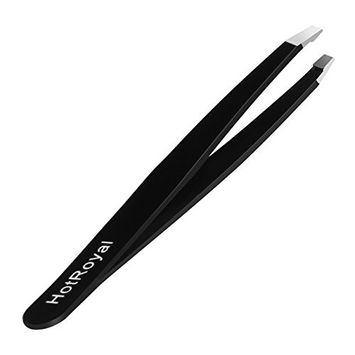 Slant Tweezers - Professional Stainless Steel Slant Tip Tweezers  The Best Precision Eyebrow Tweezers- Perfect for Eyebrows and Unwanted Hair