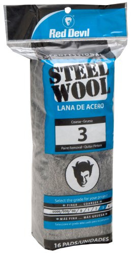 Red Devil 0316 Steel Wool  3 Coarse  Pack of 16