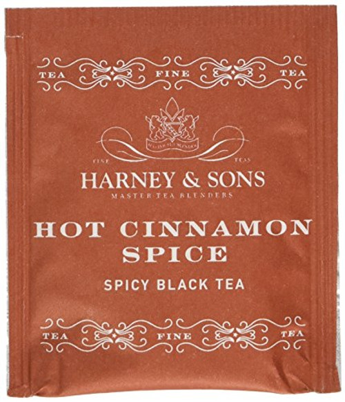 Harney & Sons Hot Cinnamon Spice 50 Tea Bags (With Bonus 1 Egyptian Chamomile, 1 Green Citrus Ginkgo,1 Decaff Earl Grey,) Total of 53 Tea Bags