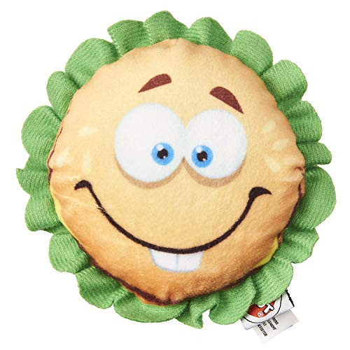 SPOT Fun Food Cheeseburger 4  Soft Plush Dog Toy  Multi  One Size 54422