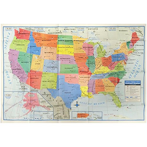 Kappa HJ84345 United States Wall Map USA Poster  Home-School-Office