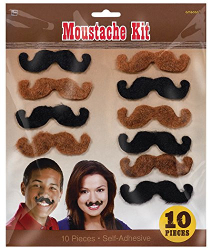 Amscan 391634 High Riding Western Party Fabric Mustache  3   10 Ct-