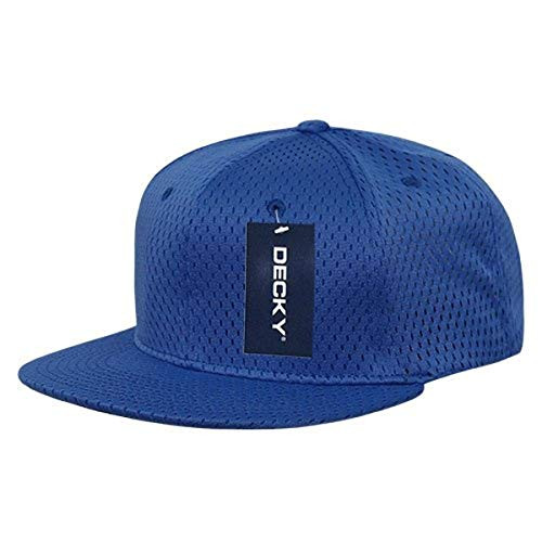 DECKY 1128-RYL Mesh Jersey Flat Bill Snapbacks  Royal