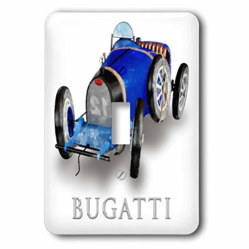 3dRose LLC lsp588011 Classic Bugatti Racing Car Single Toggle Switch