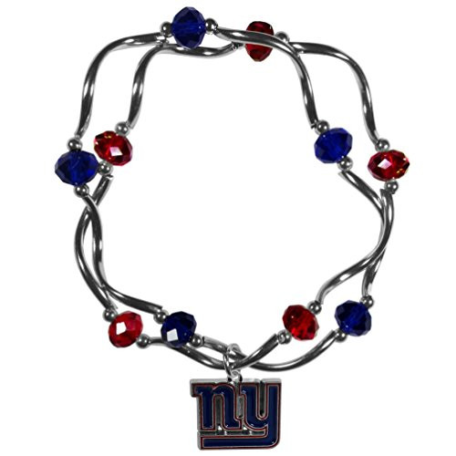 NFL Siskiyou Sports Womens New York Giants Crystal Bead Bracelet One Size Team Color NFL Siskiyou Sports Womens New York Giants Crystal Bead Bracelet One Size Team Color