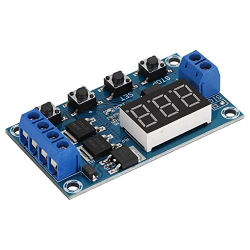 AMONIDA Relay Timer 12V Delay Controller Board Time Relay Module Switch Turn On-Off Relay Module with LED Display