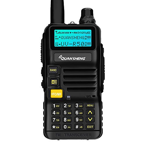 Quansheng UV-R50 Rechargeable Dual Band Two-way Radios Long Range Walkie Talkies (136-174MHz VHF & 400-520MHz UHF) Ham Amateur Radio Li-ion Battery and Charger included