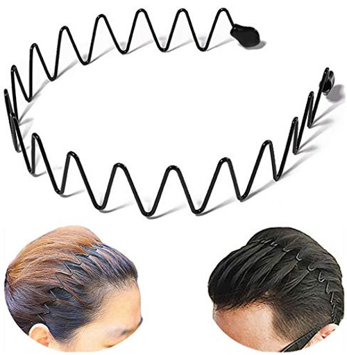 XINGZHE Mens Headband Hair Band Men Metal Headbands for Women Hair Bands Men s Sports Hairband Fashion Boy Non Slip Elastic Outdoor Workout Hoop Clip Tie Teeth Black Wide Wavy Headwear Beauty Care XINGZHE Mens Headband Hair Band Men Metal Headbands for Women Hair Bands Men s Sports Hairband Fashion Boy Non Slip Elastic Outdoor Workout Hoop Clip Tie Teeth Black Wide Wavy Headwear Beauty Care