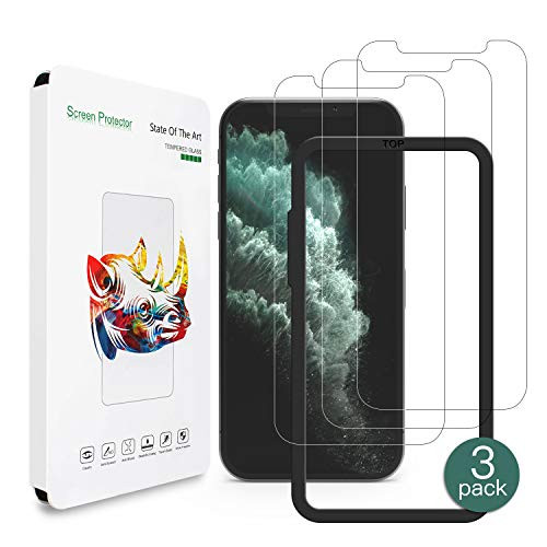 Screen Protector for iPhone 12 Mini 5-4 Inch  CCMAO Full Protection Bubble Free HD Durable waterproof Tempered Glass Screen Protector with Alignment Frame for iPhone 12 Mini  3 Pack  Clear