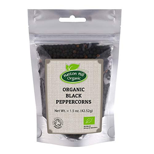 Organic Black Peppercorns 1-5oz- by Hatton Hill Organic