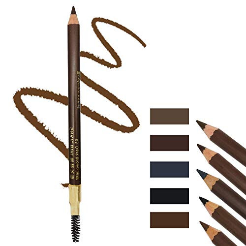 Eyebrow Pencil Double-head Brow pencil with Soft Brush Sweat Smudge Proof Eye Brow Pencil Long Lasting Waterproof For Natural Brow Makeup03 dark brown