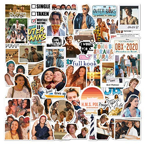 Outer Banks Vinyls Stickers John B Laptop Sticker  50 PCS  Pogue Life Waterproof Stickers Luggage Skateboard Water Bottle Stickers Decal Bicycle Bumper Snowboard Decorate Gift for Kid