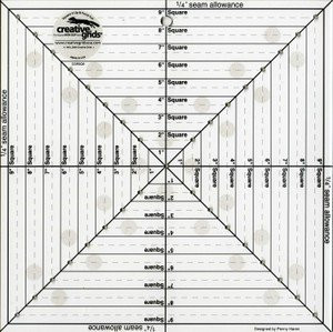 Creative Grids 9.5" Square It Up and Fussy Cut Quilting Ruler Template [CGRSQ9]