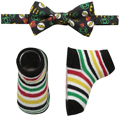 DC Comics Baby Boys Superhero Bowtie Sock Set Justice League Bowtie-Socks 0-12M DC Comics Baby Boys Superhero Bowtie Sock Set Justice League Bowtie-Socks 0-12M