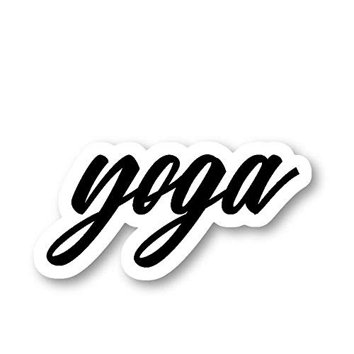 Yoga Sticker Inspirational Cursive Stickers - 3 Pack - Set of 2-5  3 and 4 Inch Laptop Stickers - for Laptop  Phone  Water Bottle 3 Pack S214147
