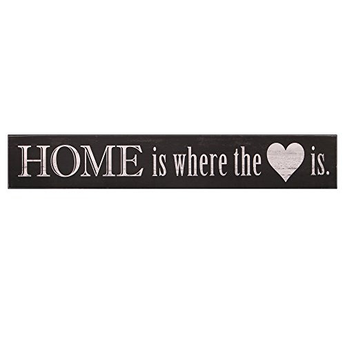 Patton Wall Decor Home Is Where the Heart Is Wood Wall Art, 6" x 36"
