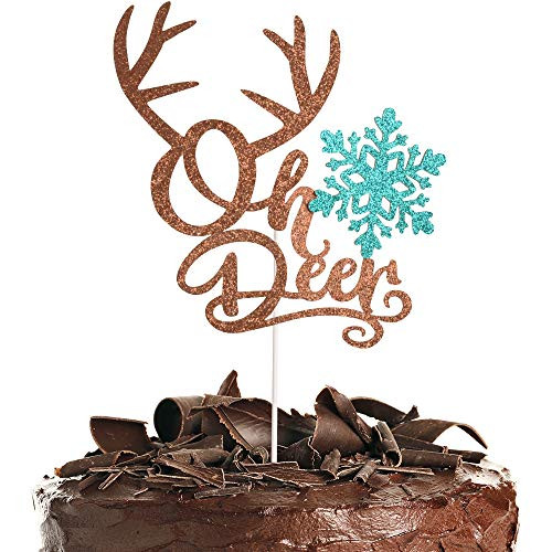 Gold Glitter Oh Deer Cake Topper Christmas Cake Topper- Winter Baby Shower Oh Baby Winter Party Decoration Gold Glitter Oh Deer Cake Topper Christmas Cake Topper- Winter Baby Shower Oh Baby Winter Party Decoration