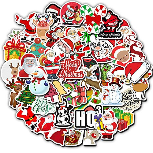 50 Pcs Christmas Laptop Stickers Decals Santa Snowflake Stickers for Kids  Merry Christmas Decorations for Envelopes Gifts Tags Crafts Windows Snowboard