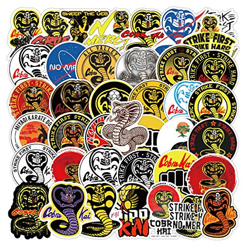 50Pcs Cobra Stickers for Water Bottle Cup Laptop Guitar Car Motorcycle Bike Skateboard Luggage Box Vinyl Waterproof Graffiti Patches XQX 50Pcs Cobra Stickers for Water Bottle Cup Laptop Guitar Car Motorcycle Bike Skateboard Luggage Box Vinyl Waterproof Graffiti Patches XQX