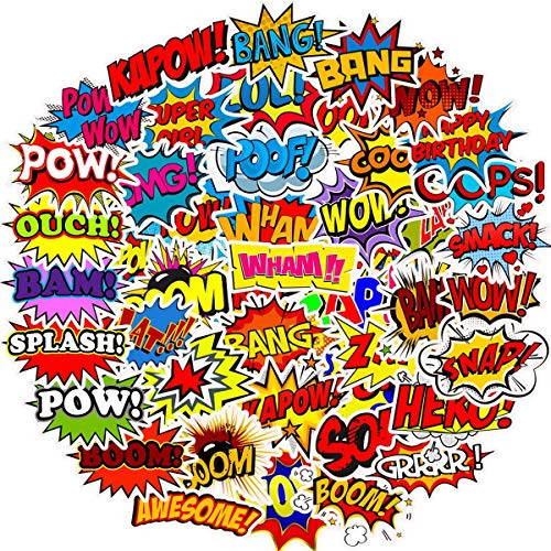 50pcs Surprise Letters Graffiti Stickers Suitcase Skateboard Guitar Travel Case Door Decals Water Bottle Laptop Luggage Car Bike Bicycle Clings Super Waterproof Surprise Letters
