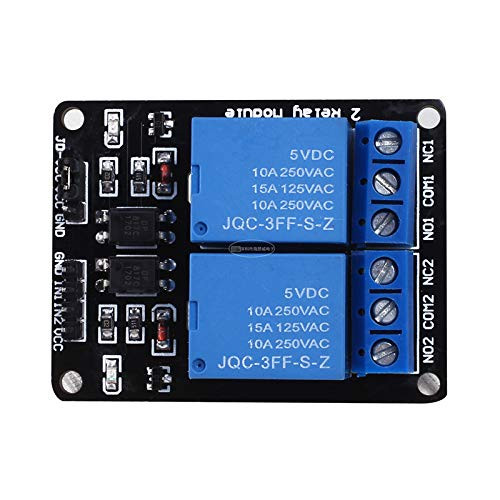 SongHe 2 Channel DC 5V Relay Module for Arduino UNO R3 DSP ARM PIC AVR STM32 Raspberry Pi with Optocoupler Low Level Trigger Expansion Board