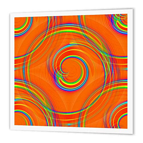3dRose ht1809763 Orange Twirl Digital Abstract by Angelandspot-Iron on Heat Transfer Paper for White Material  10 by 10-Inch