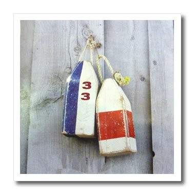 3dRose ht1575273 Old Lobster Buoys-Iron on Heat Transfer Paper for White Material  10 by 10-Inch