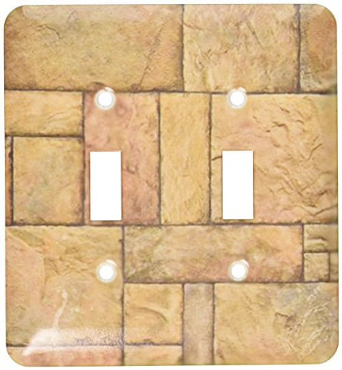 3dRose lsp1121372 Brown And Tan Stone Double Toggle Switch Multicolor 3dRose lsp1121372 Brown And Tan Stone Double Toggle Switch Multicolor