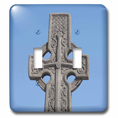 3dRose lsp828022 Scotland  Edinburgh  stone Celtic cross EU36 CMI0157 Cindy Miller Hopkins Double Toggle Switch