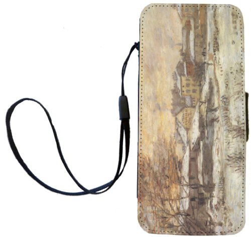 Rikki Knight Claude Monet Art Snow at Sunset Argenteuil in the the Snow Flip Wallet iPhoneCase with Magnetic Flap for iPhone 5-5s