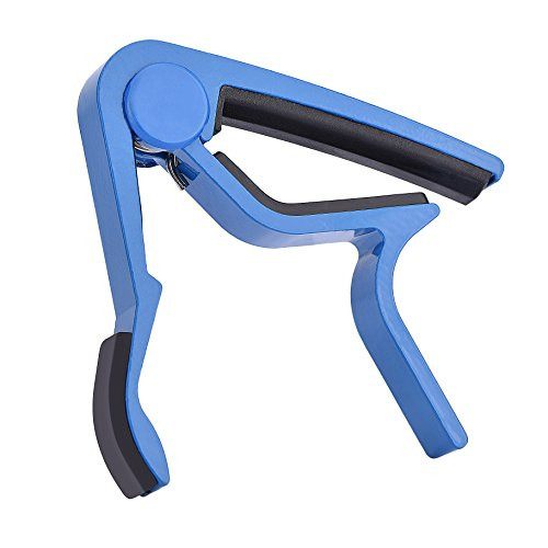Guitar Capo Trigger Quick Change Capos Portable Quick Change Tune Clamp Handheld Tuner Capo for Folk Acoustic Classic Electric GuitarsBlue
