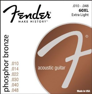 Fender 60XL 0730060402 Acoustic Guitar Phosphor Bronze Ball End Strings  10-48