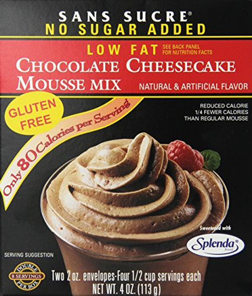 SANS SUCRE Chocolate Cheesecake Mousse Mix - Sugar Free and Gluten Free SANS SUCRE Chocolate Cheesecake Mousse Mix - Sugar Free and Gluten Free