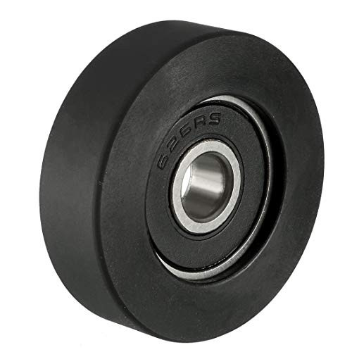 uxcell 6x30x9mm Roller Idler Bearing Pulley Sliding Conveyor Wheel Black