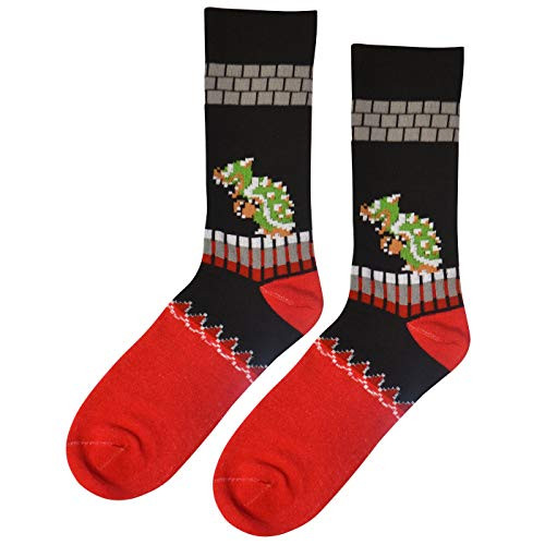 Dungeon Super Mario Bros Classic King Koopa Bowser Socks