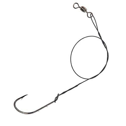 Eagle Claw 9135-1-0 Bait Holder Snelled Hooks Terminal Tackle  Dark Finish