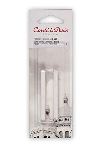Conte à Paris B 2 Count Sketching Crayons  White
